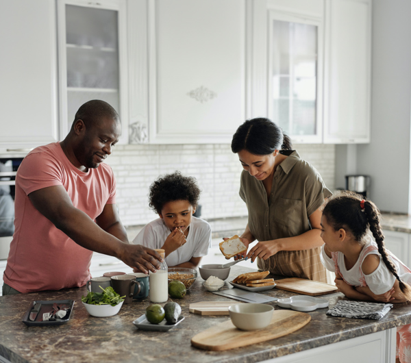 Family Making Breakfast In The Kitchen 4259140 Pexels